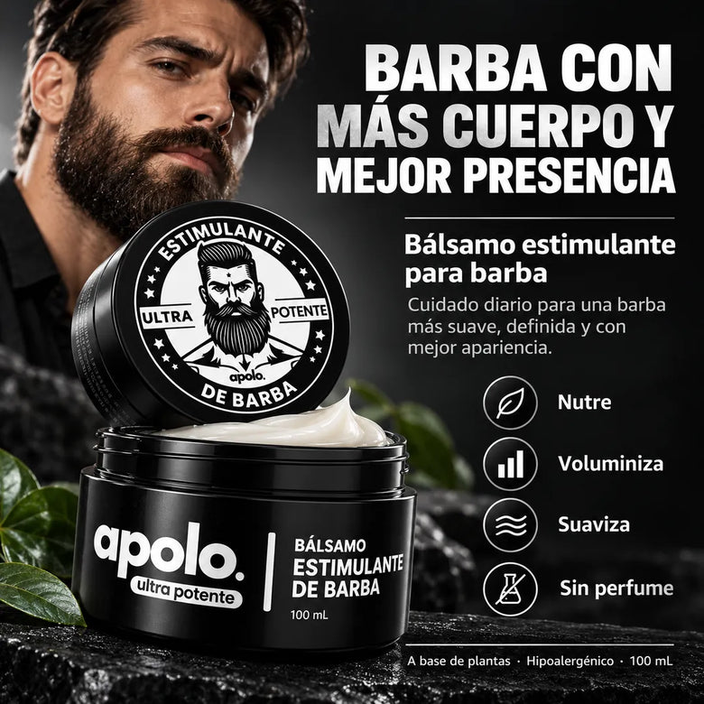 Bálsamo Apolo para barba, frasco de 100 ml