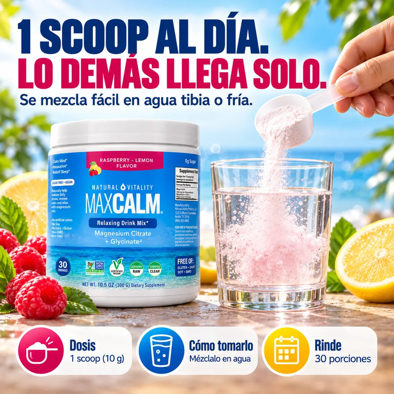 Cómo preparar MAXCALM en agua