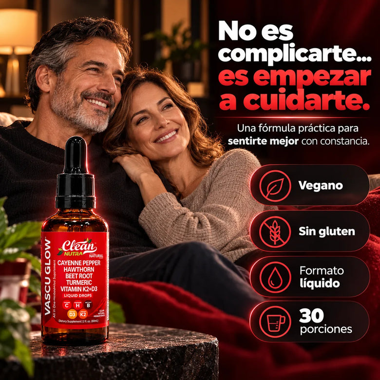 Vascu Glow, formato líquido de 30 porciones